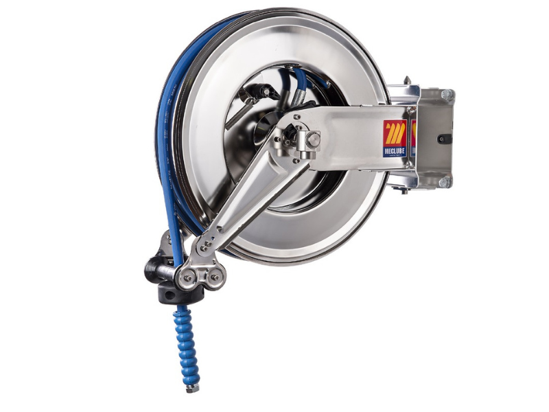 Meclube Avvolgitubo automatico in acciaio inox FOOD SX-550 per acqua 120��C, tubo 20mt