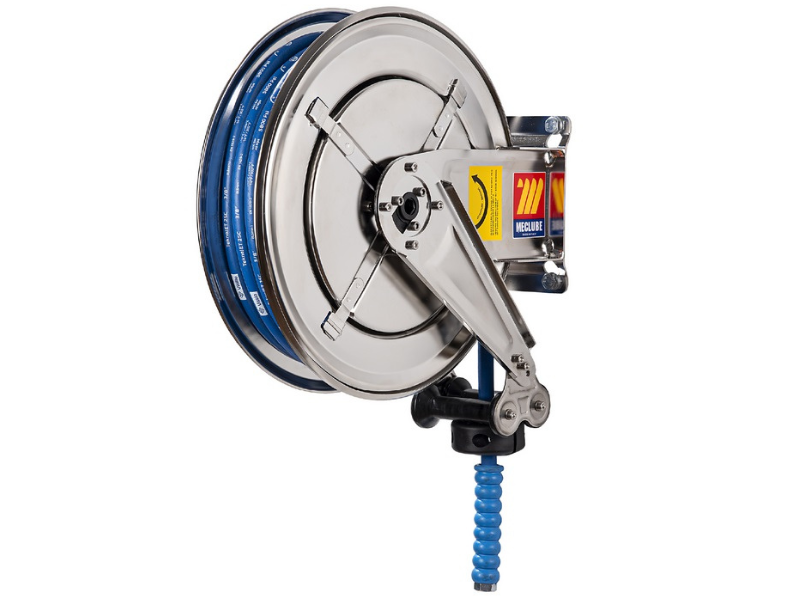 Avvolgitubo automatico INOX AISI 304 fisso FX-400 certificato alimentare 120��C �� 1/2"10mt