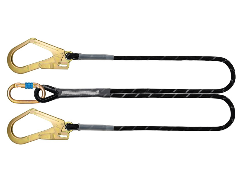 Cordino di posizionamento LB12 Twin ��12mm a forcella con moschettoni, 1,8mt