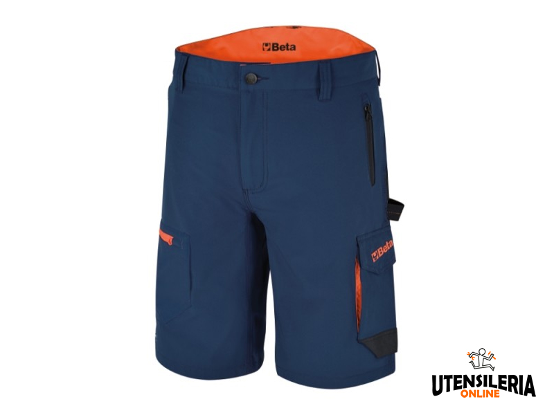 Freddy bermuda elasticizzati con stampe laterali camouflage blu navy donna  | Nones Sport
