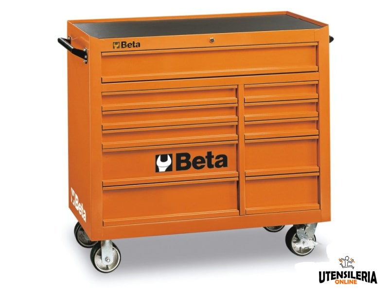 Cassettiera mobile per officina Beta C38 con 11 cassetti, portata 1200 Kg  [038000001]