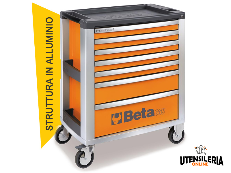 Beta carrello porta attrezzi C39 con 7 cassetti e struttura in alluminio  [039000001]