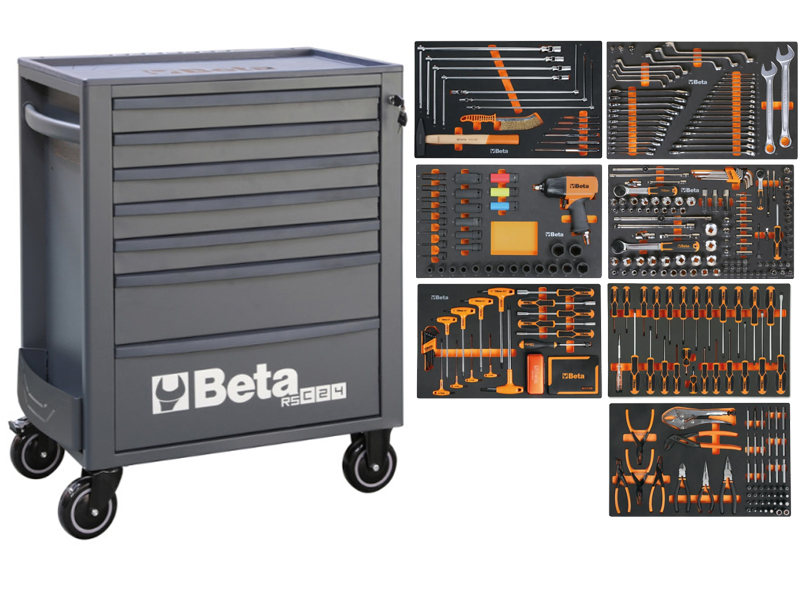 Carrello porta attrezzi Beta RSC24/8-VAL/A antracite con 8 cassetti e 445 utensili