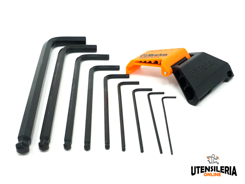 BETA Innensechskantschlüssel-Set, 9-teilig (1,5–10 Mm) Mit Praktischer Halterung – Für Präzises Arbeiten
