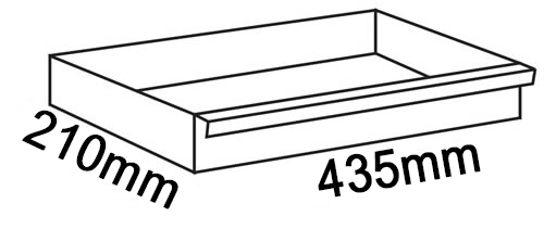 Dimensioni cassetto Beta 435x210mm