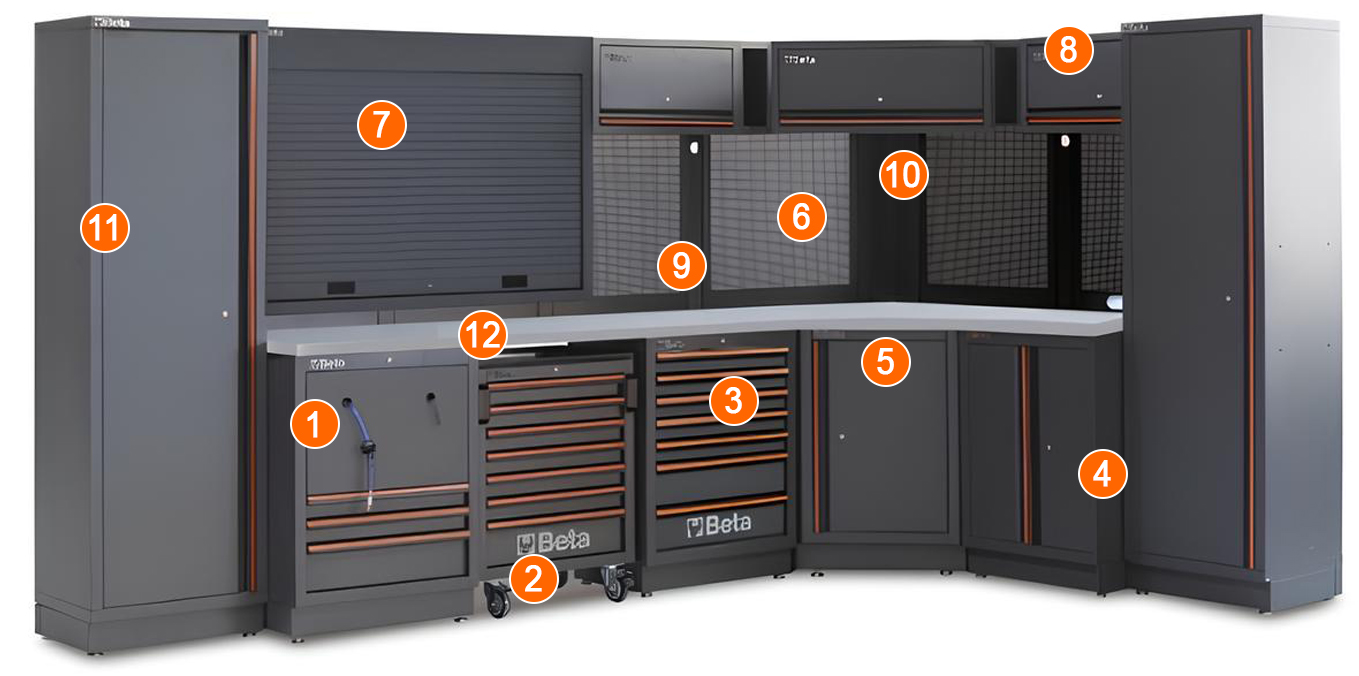 dotazione arredamento officina modulare Beta C45 PRO 2.0 GX