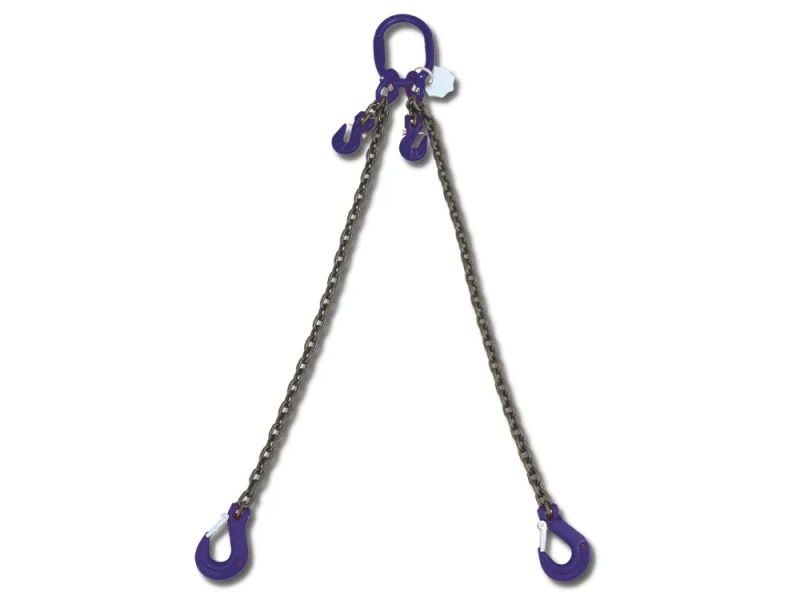 Catena sollevamento 2 bracci Beta 8097 Grado 10 con ganci Clevis e accorciatori, portata 2 ton