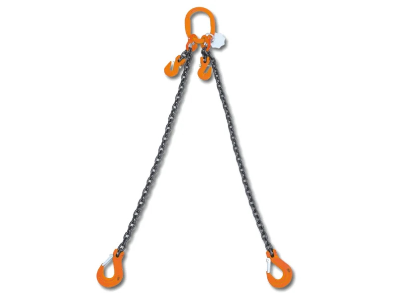 Catena sollevamento 2 bracci Beta 8097 Grado 8 con ganci Clevis e accorciatori, portata 1,6 ton