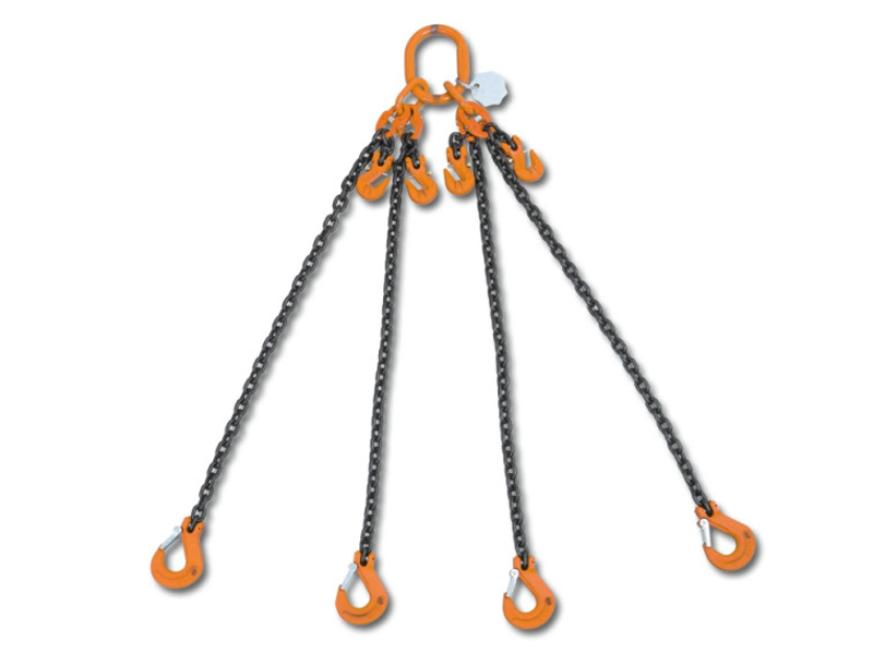 Catena sollevamento 4 bracci Beta 8098 Grado 8 con ganci Clevis e accorciatori, portata 2,36 ton