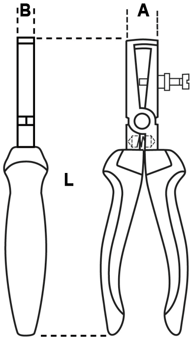 Schema tecnico pinza spellafili Beta 1142MQ