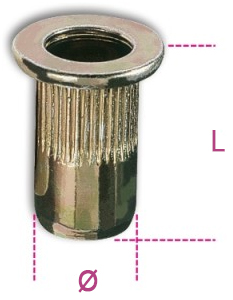 Beta schema tecnico inserti filettati 1742R-A/M5