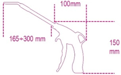 Schema tecnico pistola soffiaggio Beta 1949T