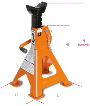 Schema tecnico coppia cavalletti di sollevamento Beta 3010/T2