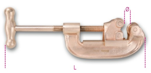 Schema tecnico tagliatubi a cricchetto Beta 330BA