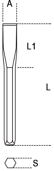 Schema tecnico scalpello Beta 34