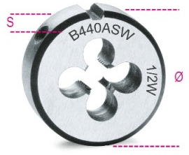 Filiera 5/32" BSW Whitworth Filettatura Inglese In HSS Tagliata