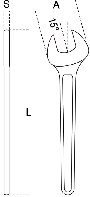 Schema tecnico chiave forchetta Beta 52