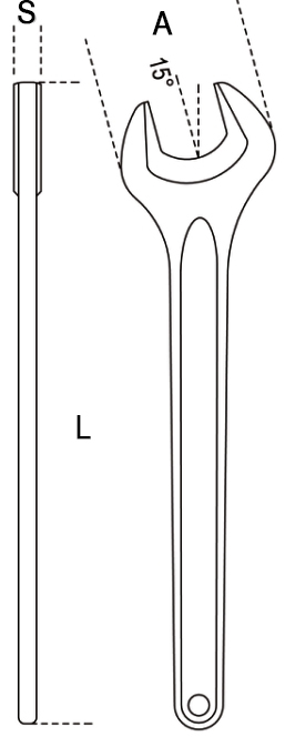 Schema tecnico chiave forchetta Beta 53