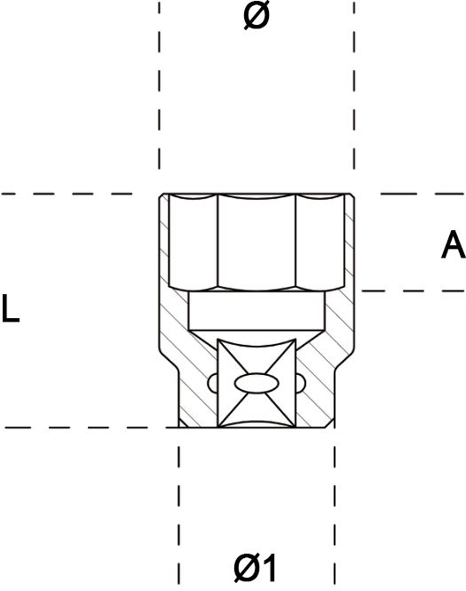 Schema tecnico chiave a bussola Beta 900ASMB