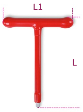 Schema tecnico aqudro maschio per chiavi a bussola 910MQ/P Beta