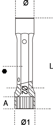 Schema tecnico chiave a tubo Beta 930