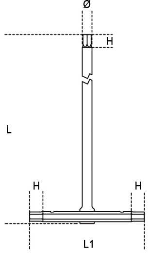 Schema tecnico chiave a T Beta 951AS