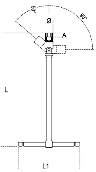 Schema tecnico chiave a T Beta 952AS