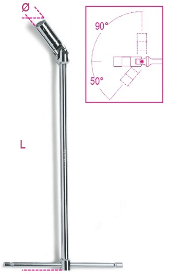 Schema tecnico chiave a T Beta 959