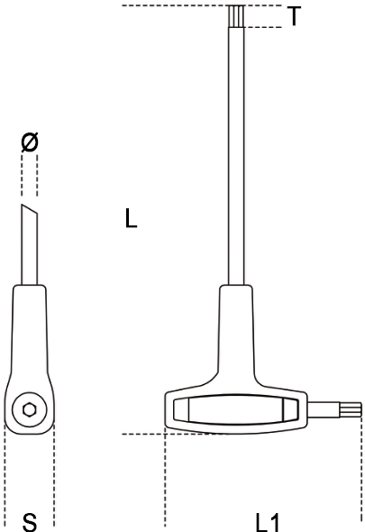 Schema tecnico chiave brugola Beta 96T/AS