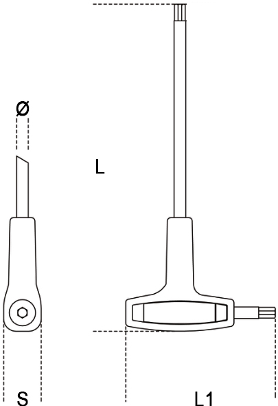 Schema tecnico chiave brugola Beta 96TBP