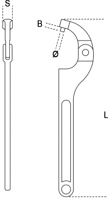 Schema tecnico chiave settore Beta 99ST