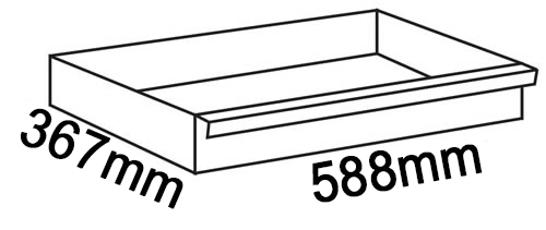 Dimensioni cassetto Beta 367x588mm