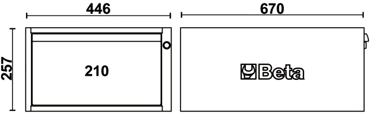 Schema tecnico cassettiera C58CS 1C Beta Utensili