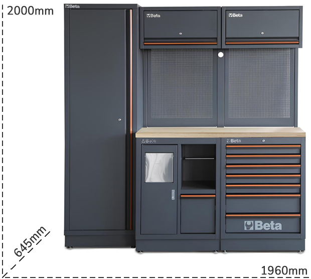 Schema tecnico arredamento officina Beta C45PRO 2.0 CW