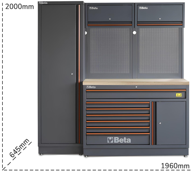 Schema tecnico arredamento officina Beta C45PRO 2.0 EW