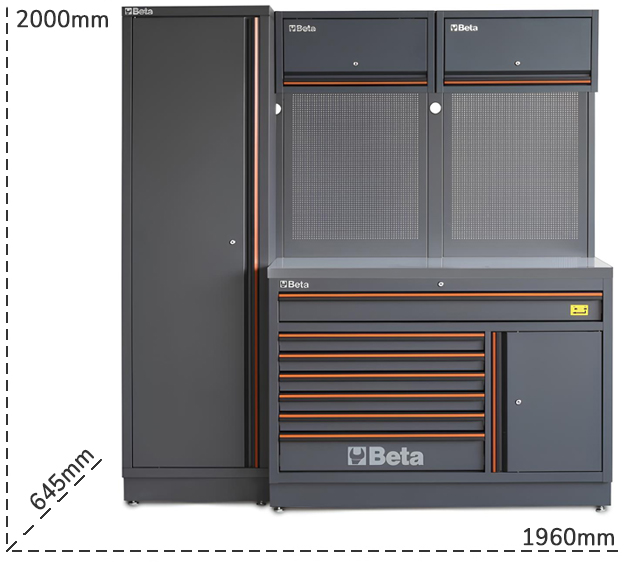 Schema tecnico arredamento officina Beta C45PRO 2.0 EX
