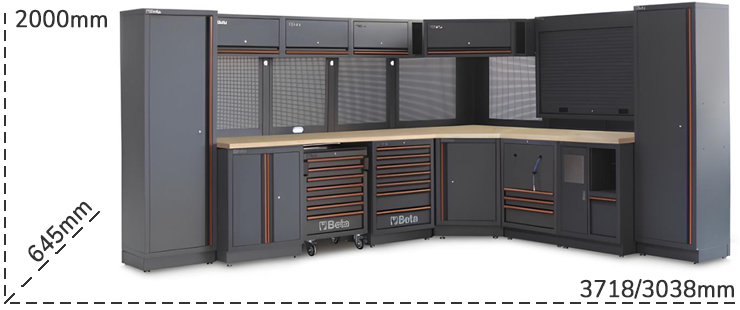 Schema tecnico arredamento officina Beta C45PRO 2.0 FW