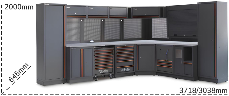Schema tecnico arredamento officina Beta C45PRO 2.0 FX