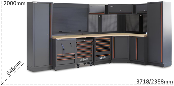 Schema tecnico arredamento officina Beta C45PRO 2.0 GW