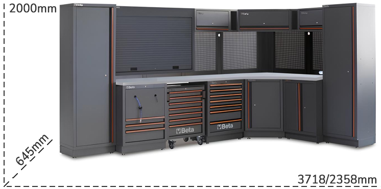 Schema tecnico arredamento officina Beta C45PRO 2.0 GX