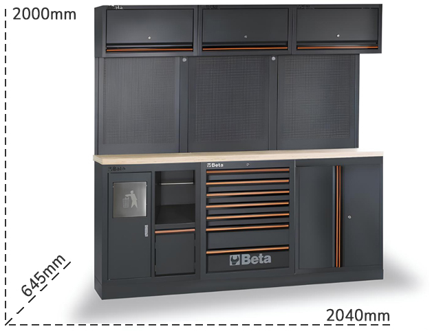 Schema tecnico arredamento officina Beta C45PRO 2.0 AW