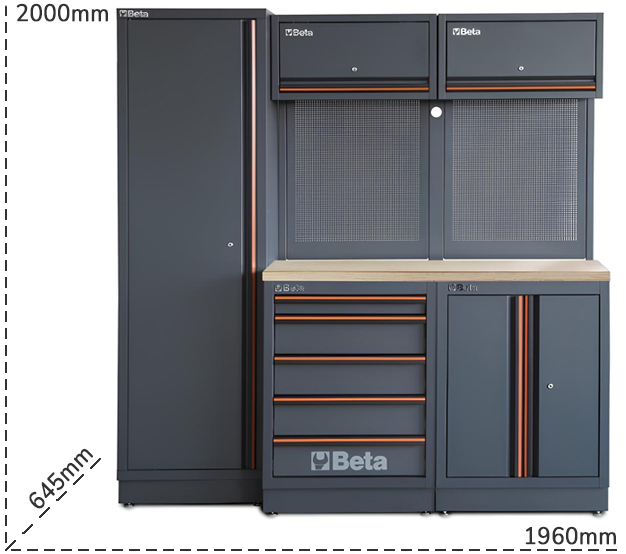 Schema tecnico arredamento officina Beta C45PRO 2.0 BW
