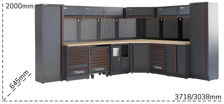 Schema tecnico arredamento officina Beta C45PRO 2.0 DW