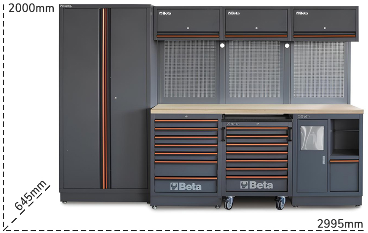 Schema tecnico arredamento officina Beta C45PRO 2.0 W
