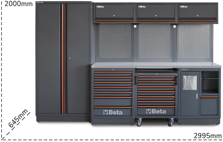 Schema tecnico arredamento officina Beta RSC45PRO 2.0 X