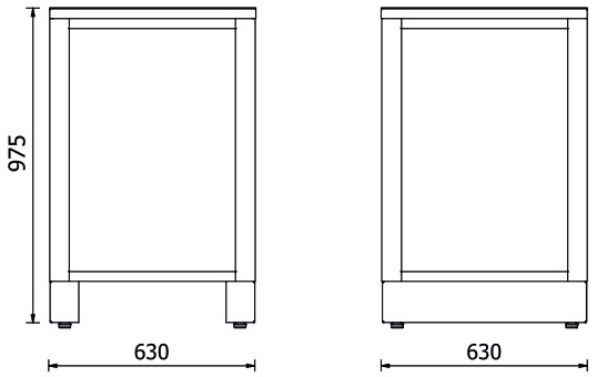 Misure elemento angolare inferiore RSC50 KAI-G Beta