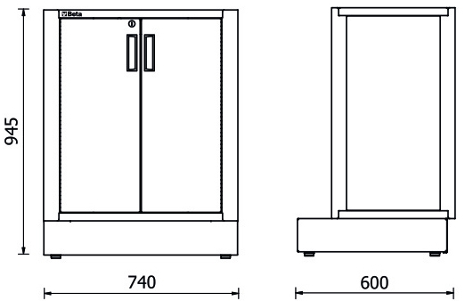 Misure modulo di servizio Beta RSC50 MA