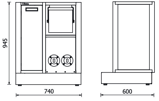 Misure modulo di servizio Beta RSC50 MS-2AVV