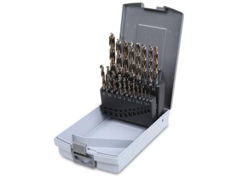 Serie 19 punte per metallo in HSS Beta 416/SP19 con affilatura speciale in cassetta, 1-10mm