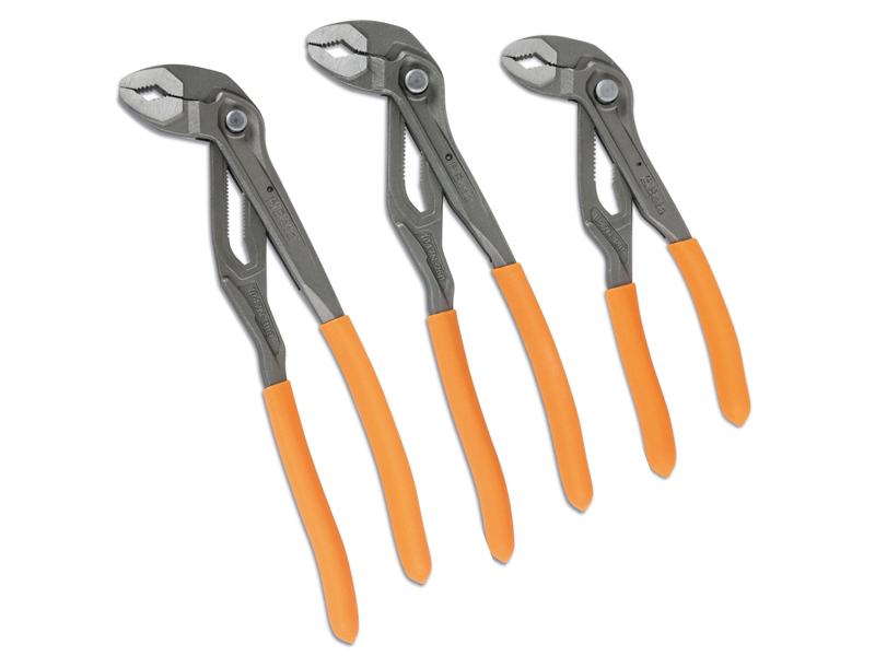 Serie di 3 pinze regolabili a pulsante Beta Poligrip 1047N/D3, 180-300mm